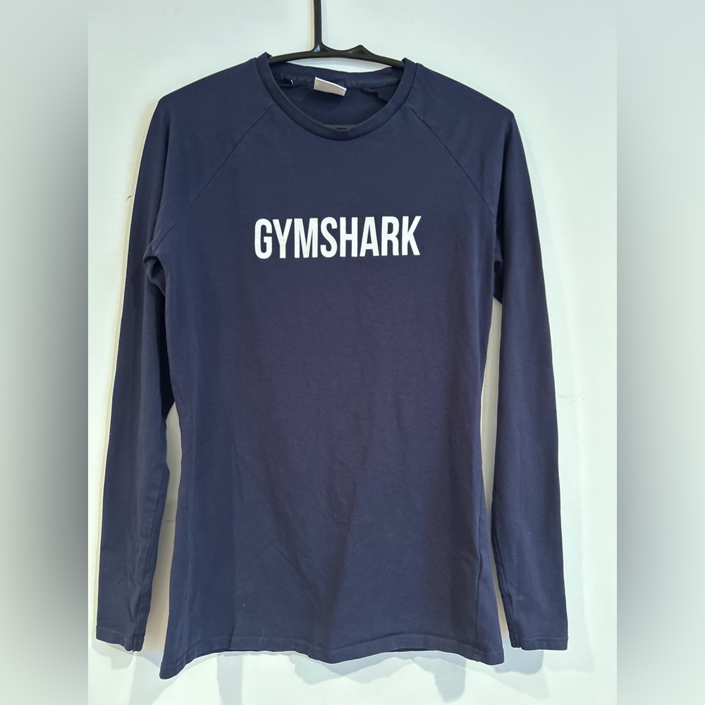Men’s navy blue long sleeve t-shirt slim fit size small